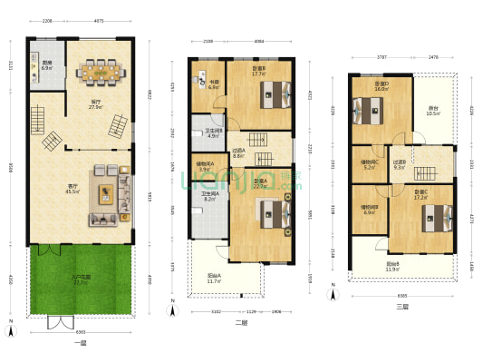 水越名都 5室2厅2卫 323平方