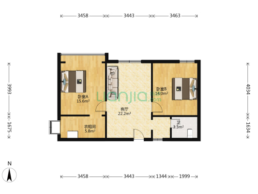 高家巷10号 2室1厅1卫 77平方