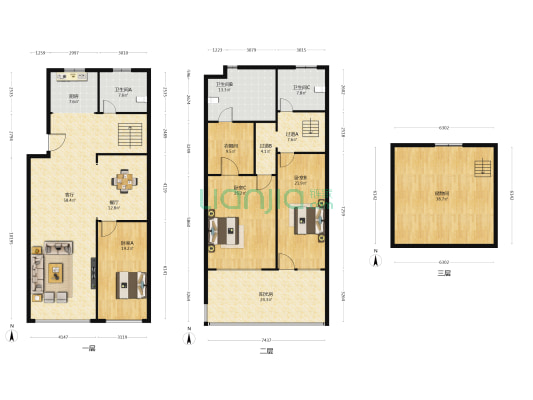 白鹭湖庄园熙园 3室2厅3卫 146平方