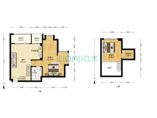 帝涛湾 2室1厅1卫 61平方