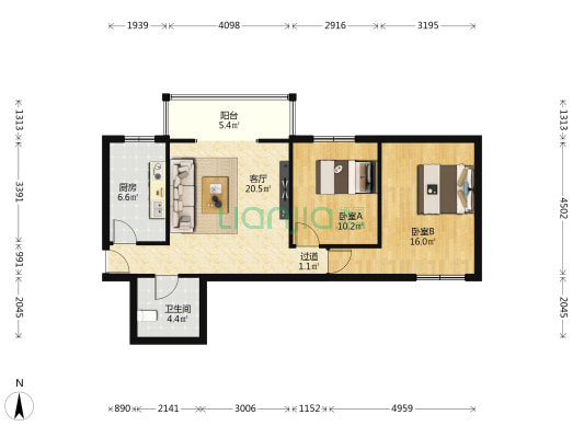 兰州市第三汽车运输公司第七车队住宅小区 2室1厅1卫 92平方