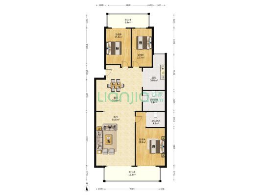 滨海西路2号 3室2厅2卫 175平方