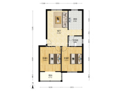 政法街好位置  精装未住  南北通透两居-涿州清凉寺居民小区户型图