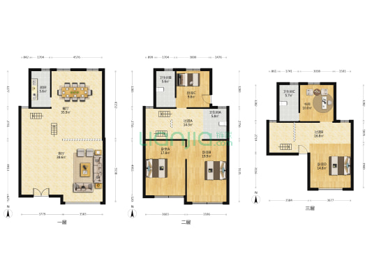 杨梅苑 5室2厅3卫 280平方
