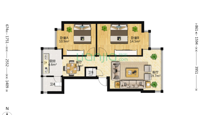 省外办宿舍二手房实景图