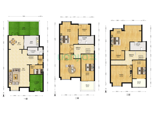 麓谷锦园 5室2厅3卫 230平方