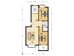 一梯两户板楼，小区密度低，车位充足。-涿州宏远景园户型图