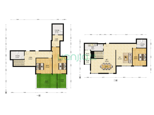 永新城 3室2厅3卫 239平方