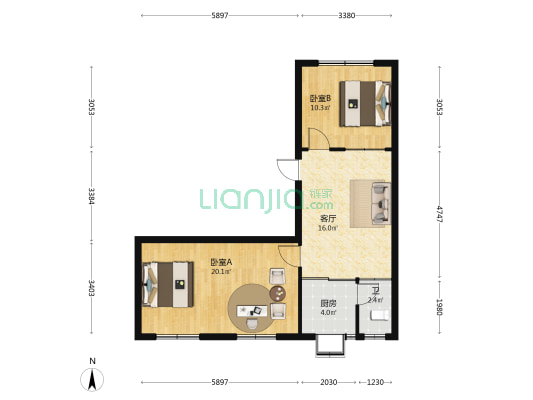鄂州中专教工小区 2室1厅1卫 67平方