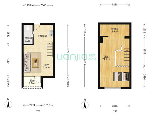 中铁青岛世界博览城 1室1厅1卫 45平方