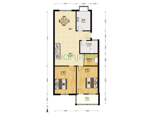 建安小区 2室1厅1卫 101平方