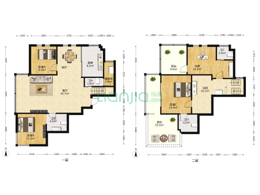 碧水华庭 4室1厅4卫 169平方