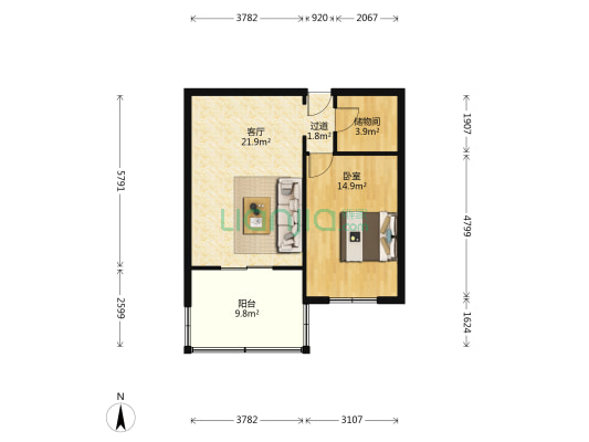 泰安里(静海区) 1室1厅0卫 64平方
