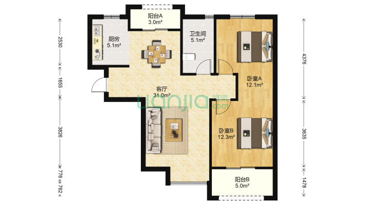 阳光嘉苑二手房实景图