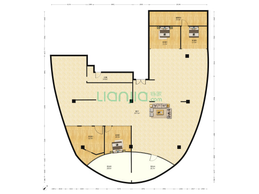 华坤发展大厦 4室1厅0卫 1156平方