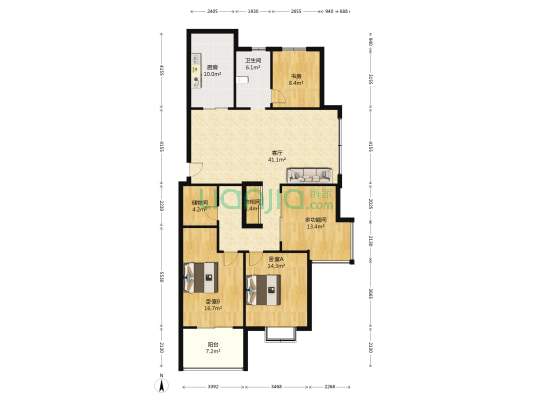 金乐华庭 4室1厅1卫 155平方