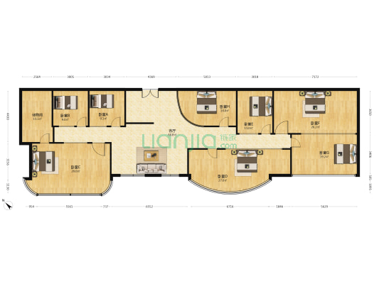 元亨商贸楼 8室1厅0卫 295平方