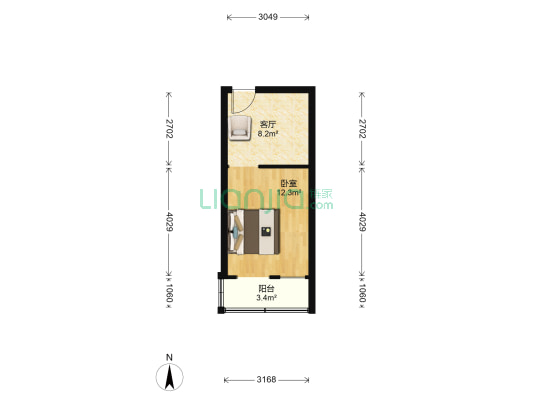 大阳沟 1室1厅0卫 37平方