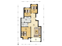 华融洋房，南北通透3居室，房本满两年-涿州华融现代城户型图