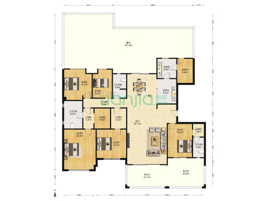 碧桂园翡翠湾 5室1厅3卫 269平方