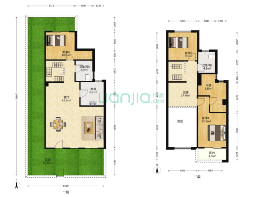 阳光城愉景湾 4室1厅2卫 196平方