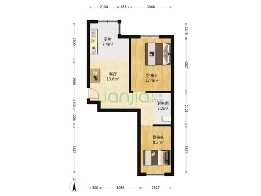 西堡巷佳园 2室1厅1卫 58平方