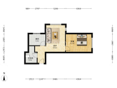 K2狮子城南区 1室1厅 东北-涿州K2狮子城南区户型图
