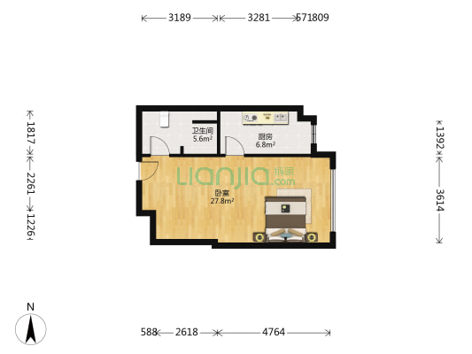 绿城米兰公馆 1室0厅1卫 62平方