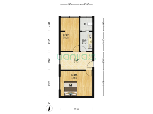 电子信息小区 2室0厅1卫 52平方