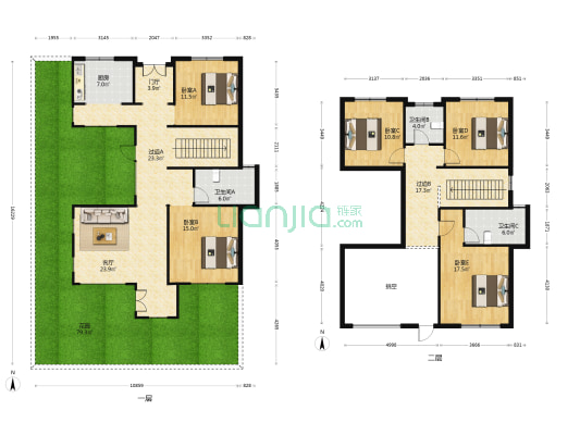 中铁世博城阅园西区 5室1厅3卫 203平方