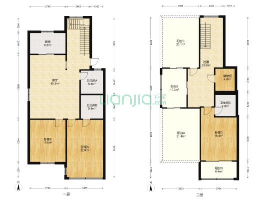 迎宾大道 3室1厅3卫 153平方