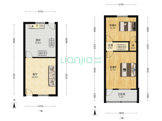 鄞县大道西段669弄 2室1厅1卫 79平方
