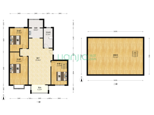 紫悦花园 3室1厅1卫 129平方