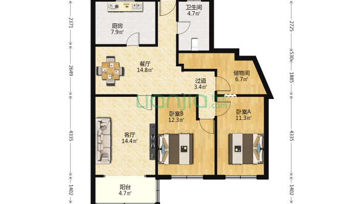 广厦公寓二手房实景图
