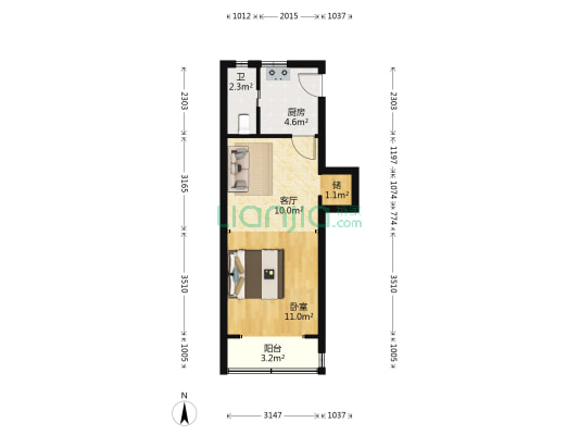 东南新村(浦东) 1室1厅1卫 40平方
