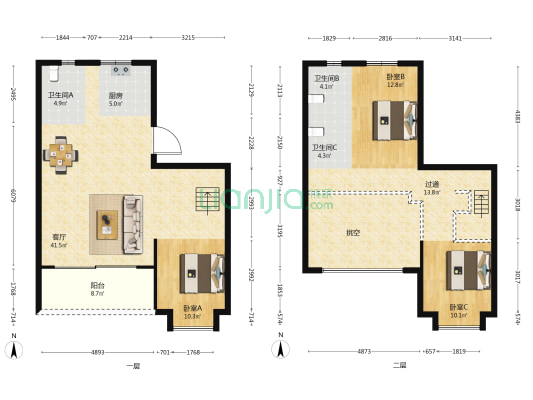 融侨望云 3室1厅3卫 145平方