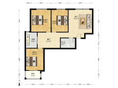 宏远景园 3室1厅 南 北-涿州宏远景园户型图