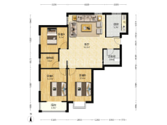 精装三居，房本满五唯一，业主诚心出售-涿州鸿盛凯旋门户型图