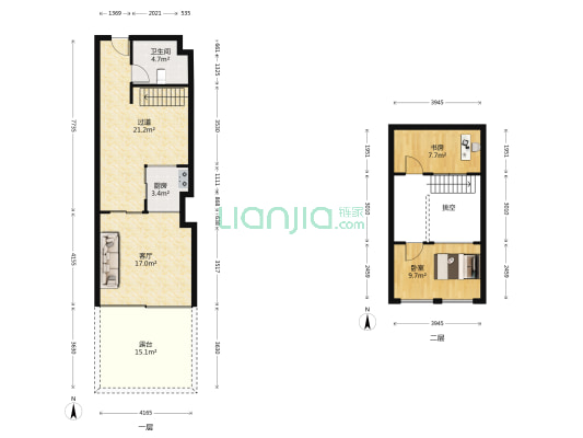 天茂公寓 2室1厅1卫 45平方