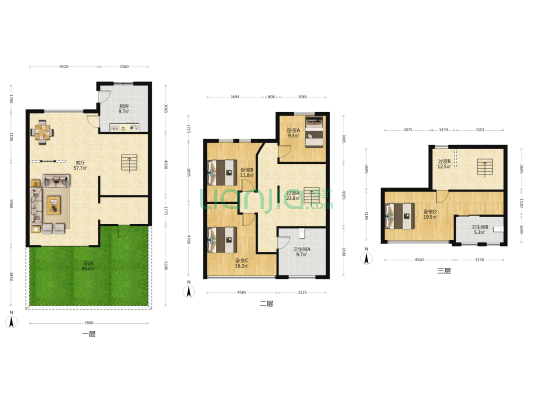 碧桂园时光小镇 4室1厅2卫 208平方