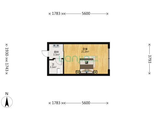 景浦苑 1室0厅1卫 42平方
