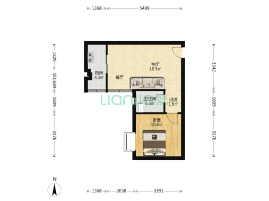 紫竹庭 1室1厅1卫 50平方