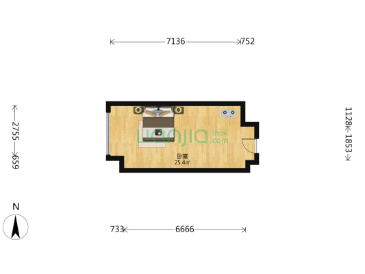 碧桂园云南映象云彩北区 1室0厅0卫 40平方