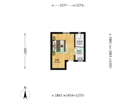 定西路439弄 1室0厅1卫 26平方