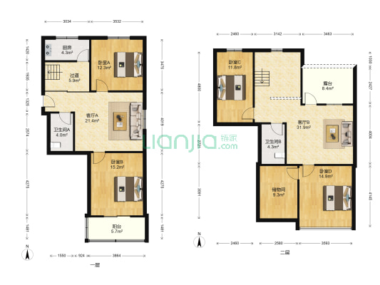 西苑翠景园 4室2厅2卫 145平方