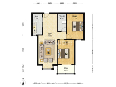 838沿线，70年大产权，全阳户型，房本满五唯一。-涿州水岸花城户型图