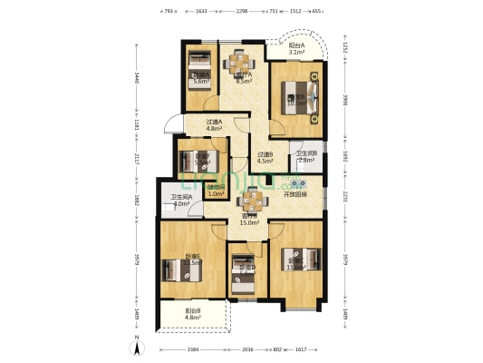 榕信东苑翠堤苑 6室2厅2卫 131平方