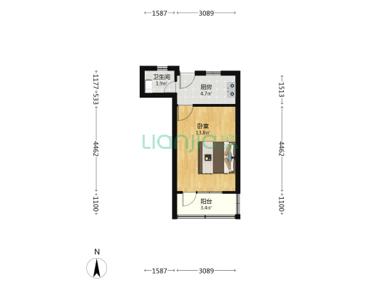 肇嘉浜路107弄 1室0厅1卫 29平方