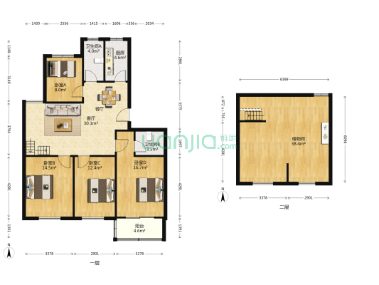 府前御景园 4室1厅2卫 119平方