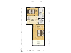 房子全阳两居室，出小区范阳路838站点，交通便利，-涿州三五四三社区居民委员会户型图